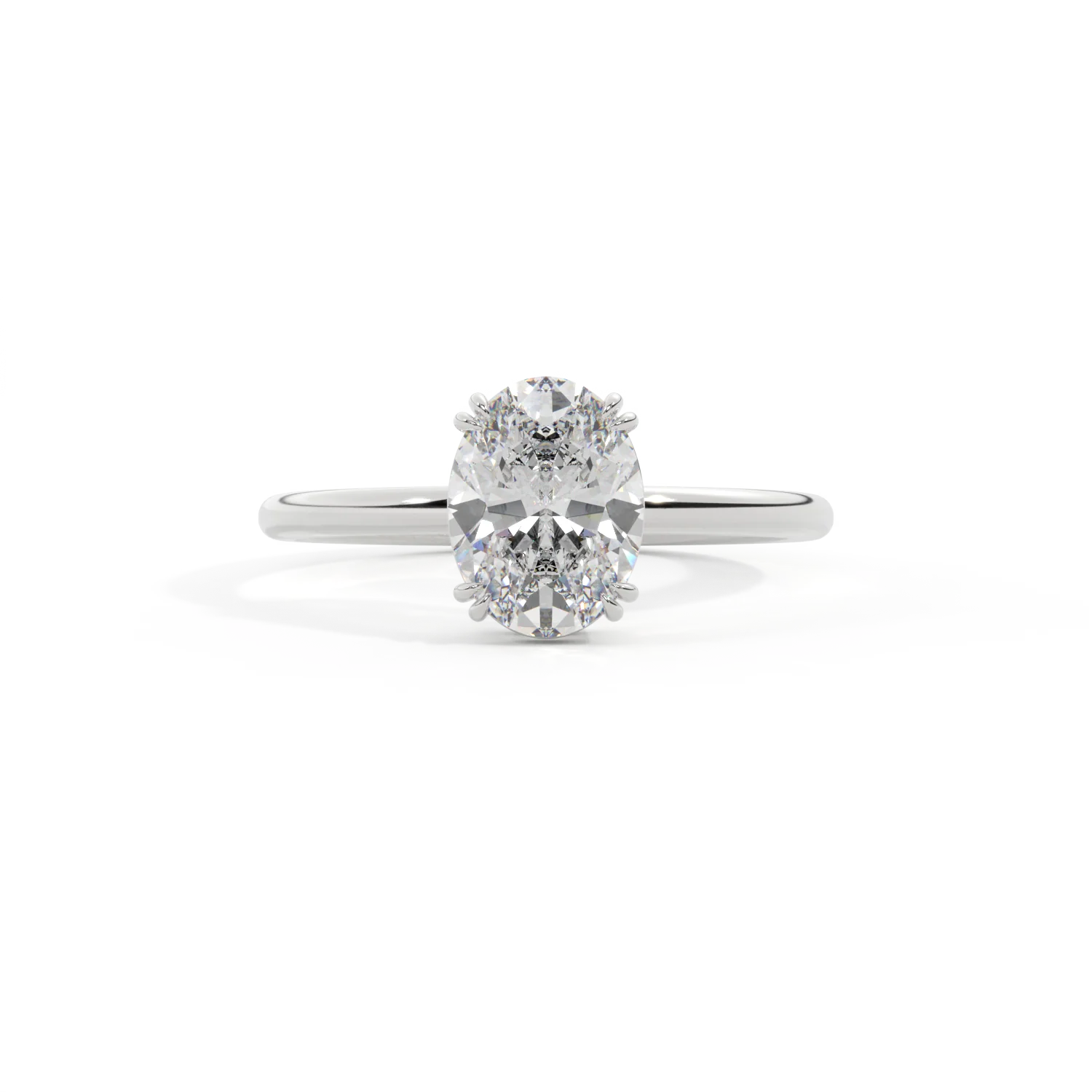 Naturally Mined Diamond Solitaire Platinum Ring (Diamond PavΓ©) (GIA 7532312879)