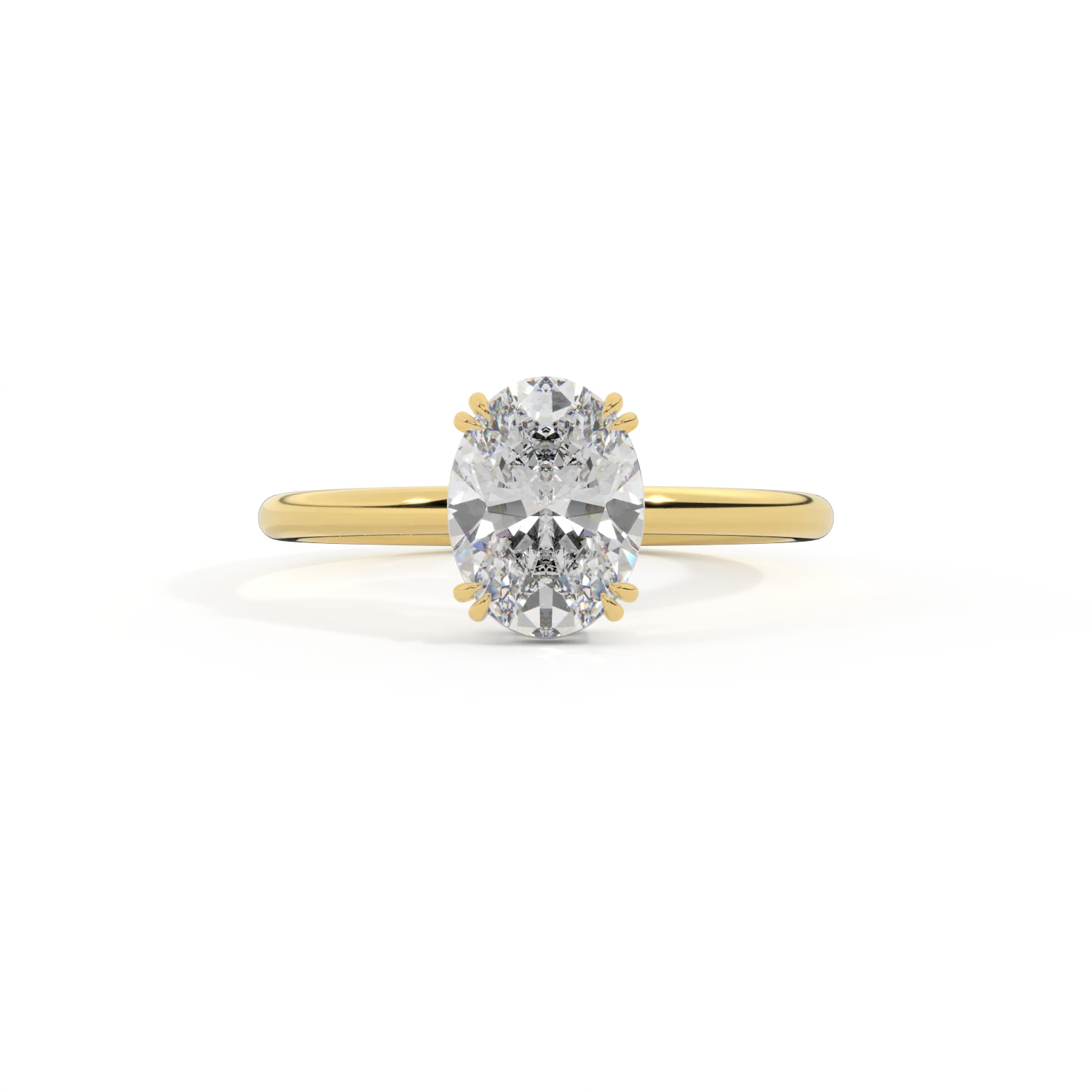 Naturally Mined Diamond Solitaire 18K Yellow Gold Ring (GIA 2476208319)